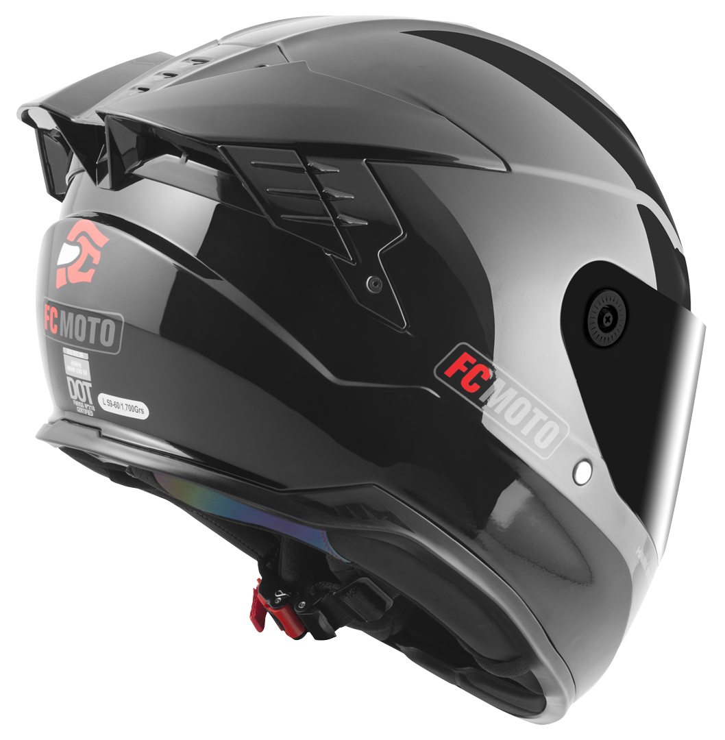 FC-Moto Hawk EVO Solid 頭盔 黑色 M 图3