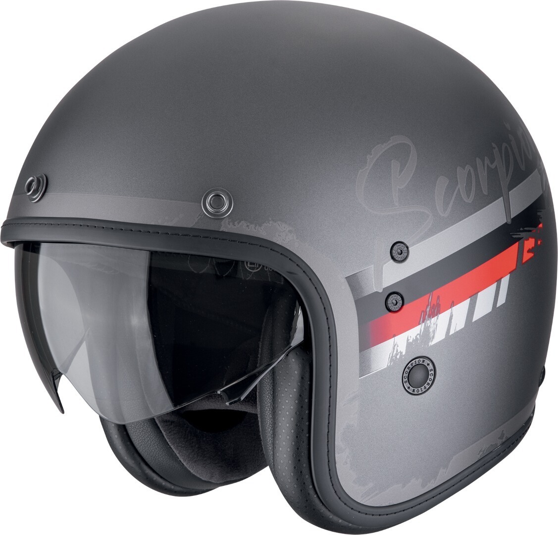 Scorpion Belfast Evo Adonis Cască cu reacție Negru mat/gri/roșu XS (54/55) Figura 1
