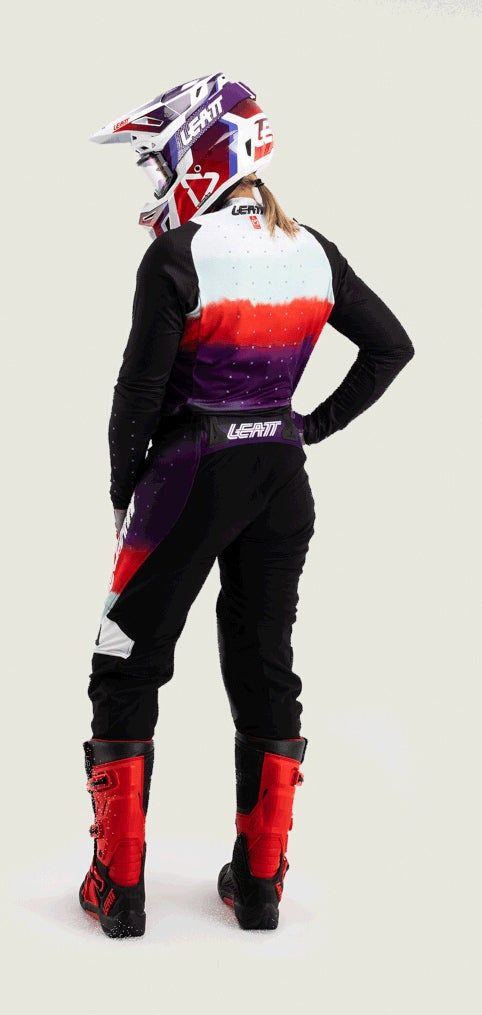Leatt Moto 4.5 Lite Maglia motocross da donna nero/viola/rosso/bianco XXL Figura 6
