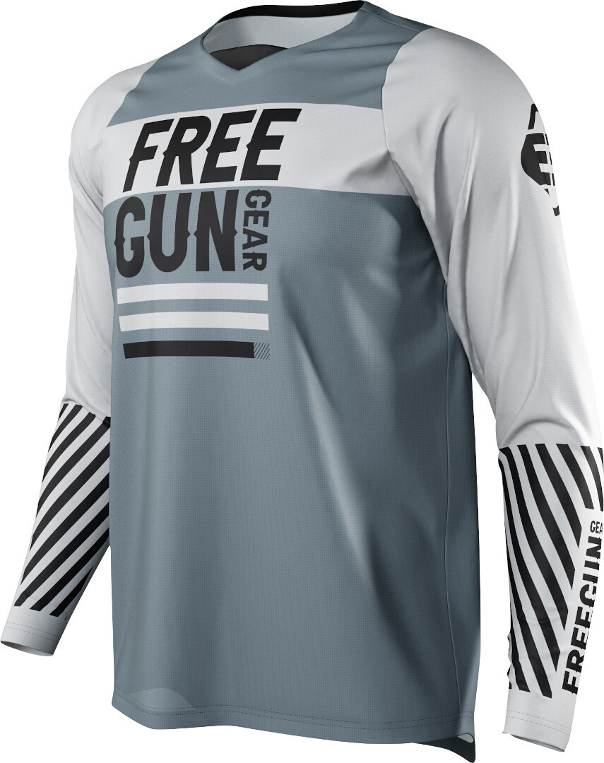 Freegun Devo Danger Motocross Jersey white/grey L Figure 1