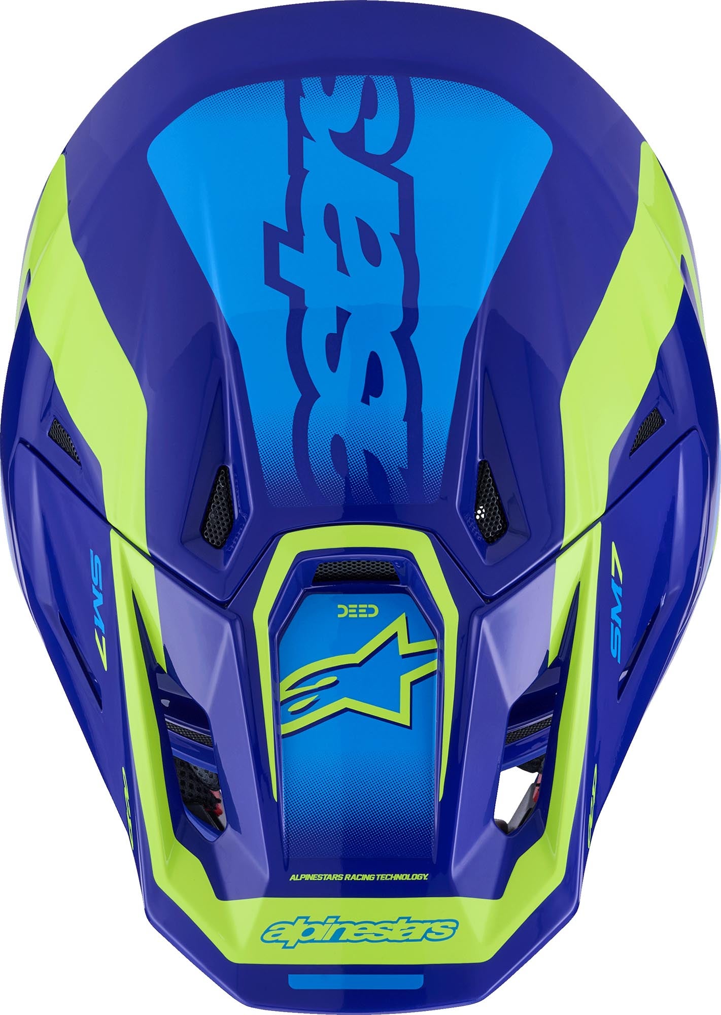 Alpinestars S-M7 Deed Casco da motocross blu/giallo M (57/58) Figura 3