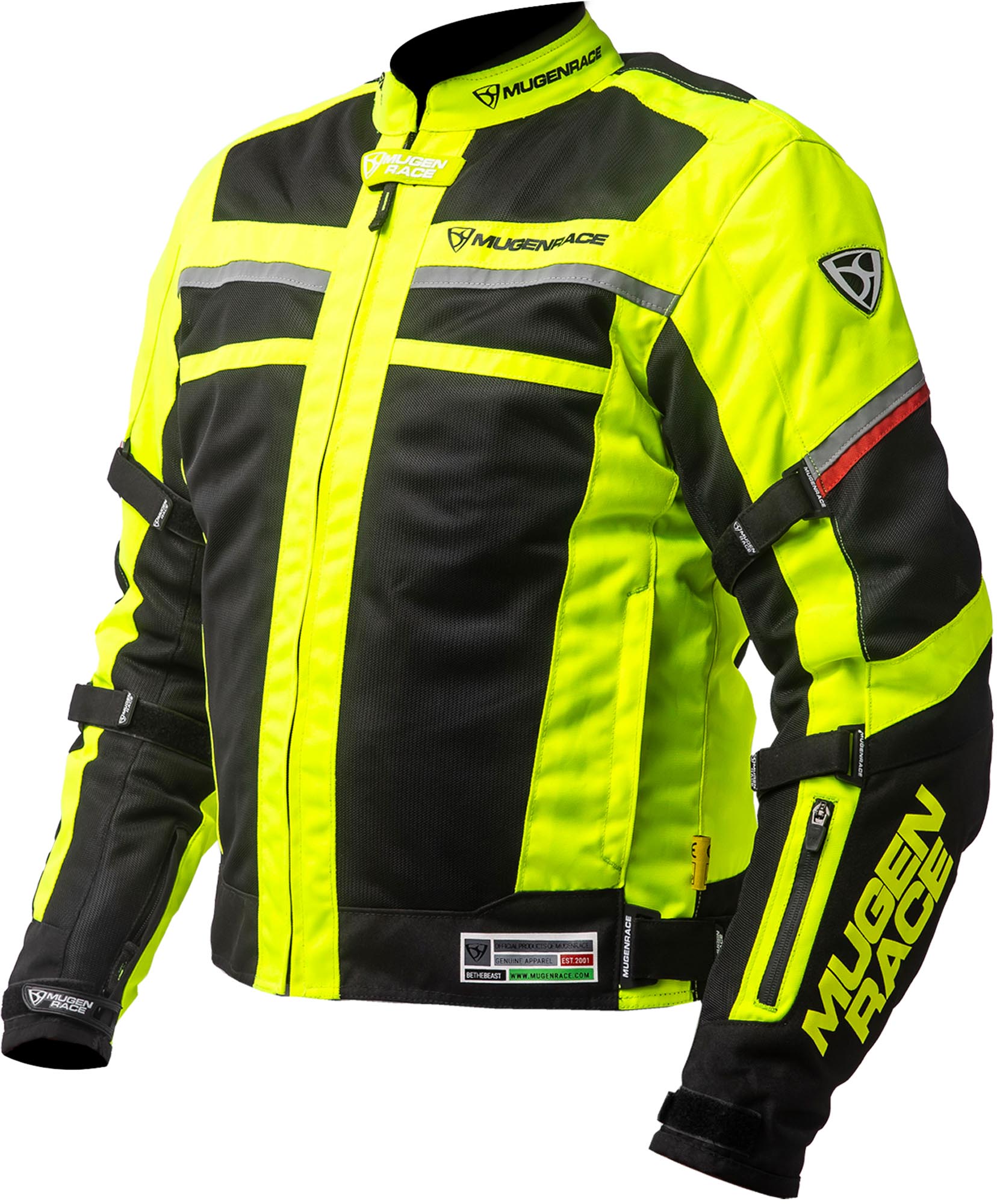 MUGENRACE A-Ttraversare waterproof Motorcycle Textile Jacket black/neon M Figure 2