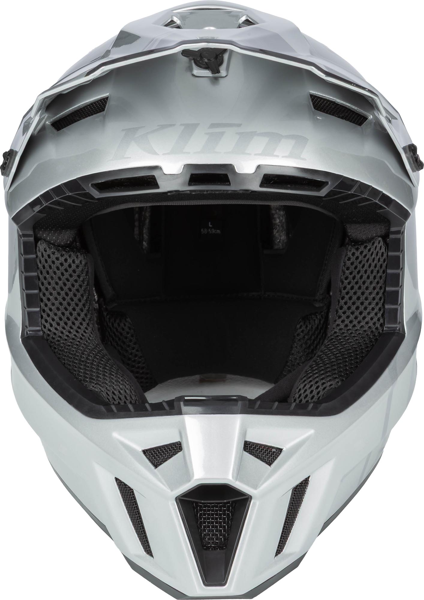 Klim F3 Carbon Pro Motocross Helm silber/grau M Abbildung 8