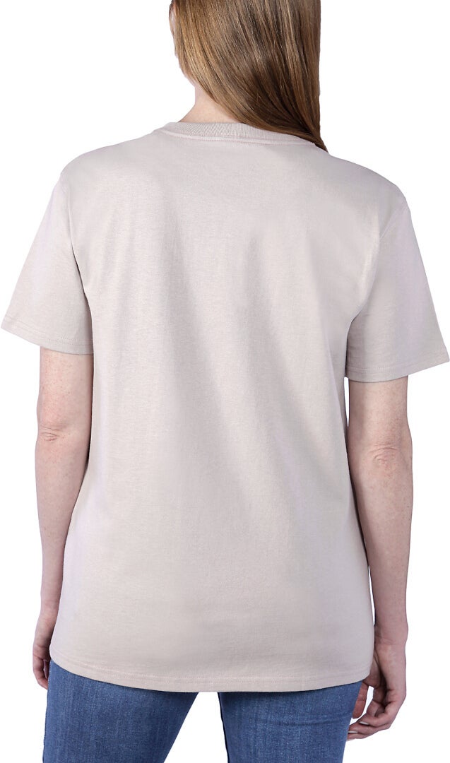 Carhartt Loose Fit Heavyweight K87 Pocket T-shirt til damer grå/beige XL Figur 4