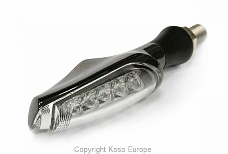 KOSO Indicator LED nelimitat negru/translucid universal pe unitate Figura 1