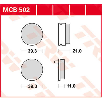 TRW Lucas Bremsbelag MCB502 Figur 1