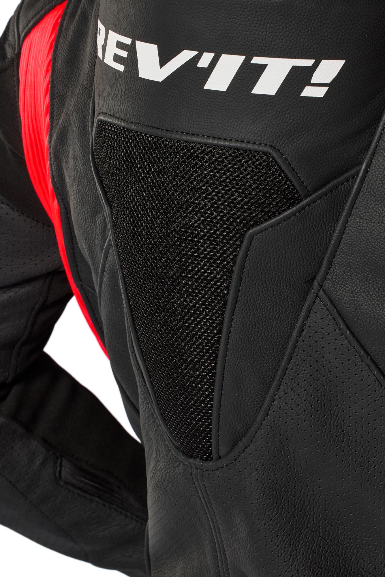 Revit Argon 3 Pro perforated Motorcycle Leather Jacket black/neon-red 52 Figure 8