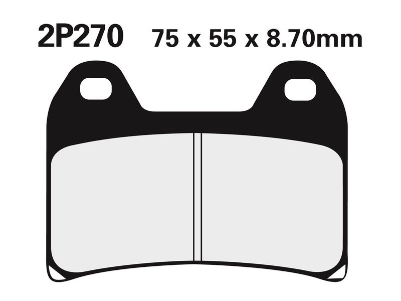 NISSIN Plăcuțe de frână semi-metalice pentru stradă - 2P-270NS Figura 1