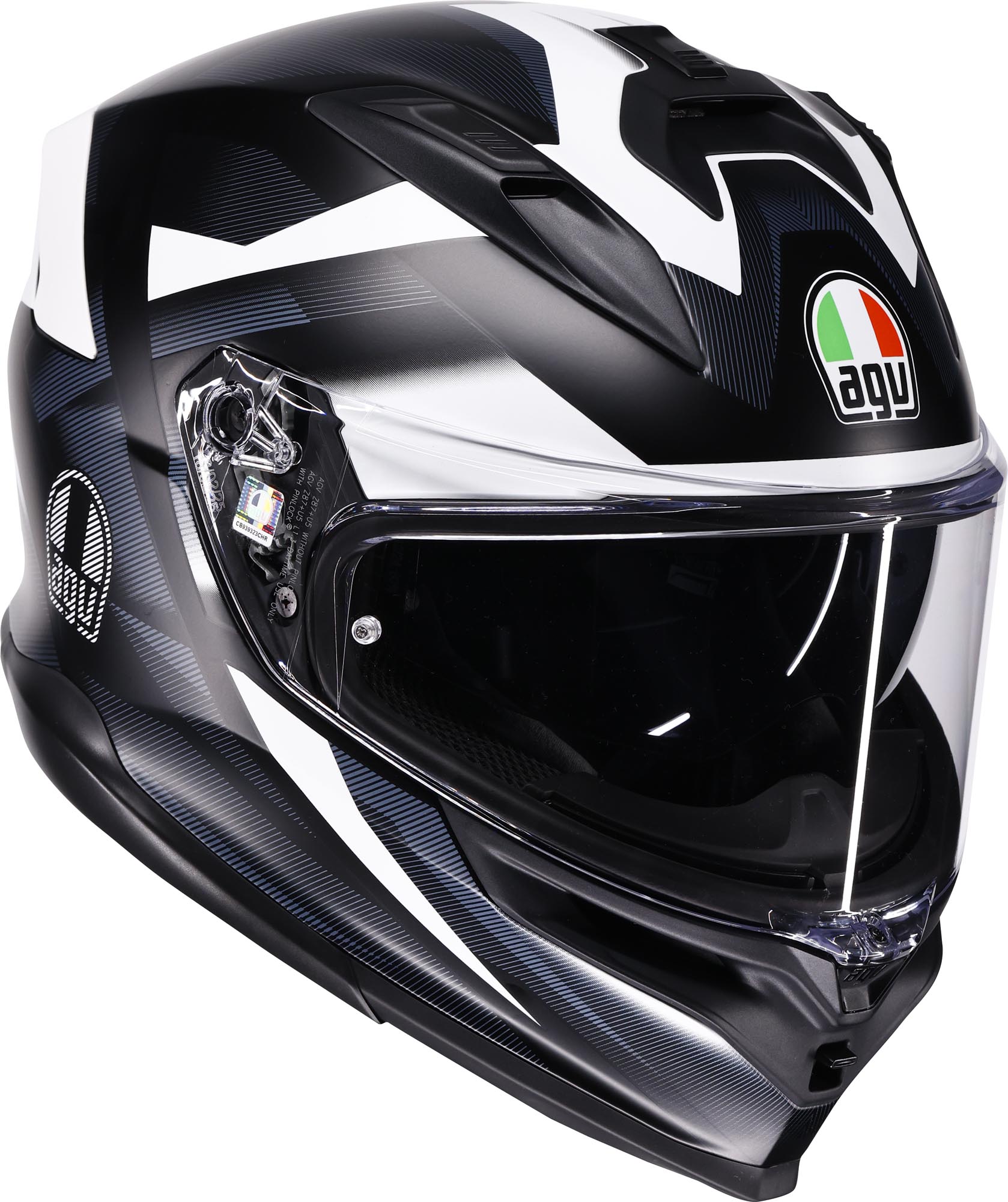 AGV K7 Glimpse Helm Zwart mat/wit S (55/56) Figuur 1