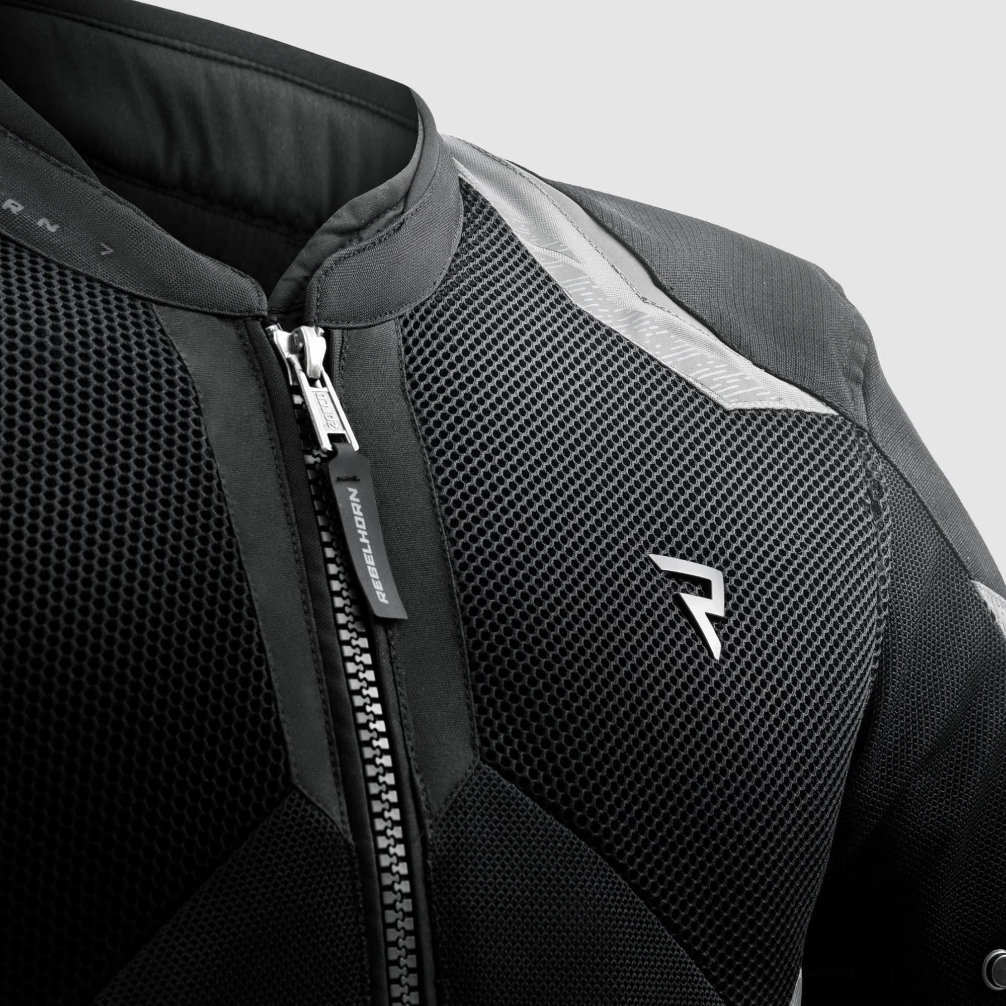 Side view of Rebelhorn Jax waterproof Motorcycle Textile Jacket