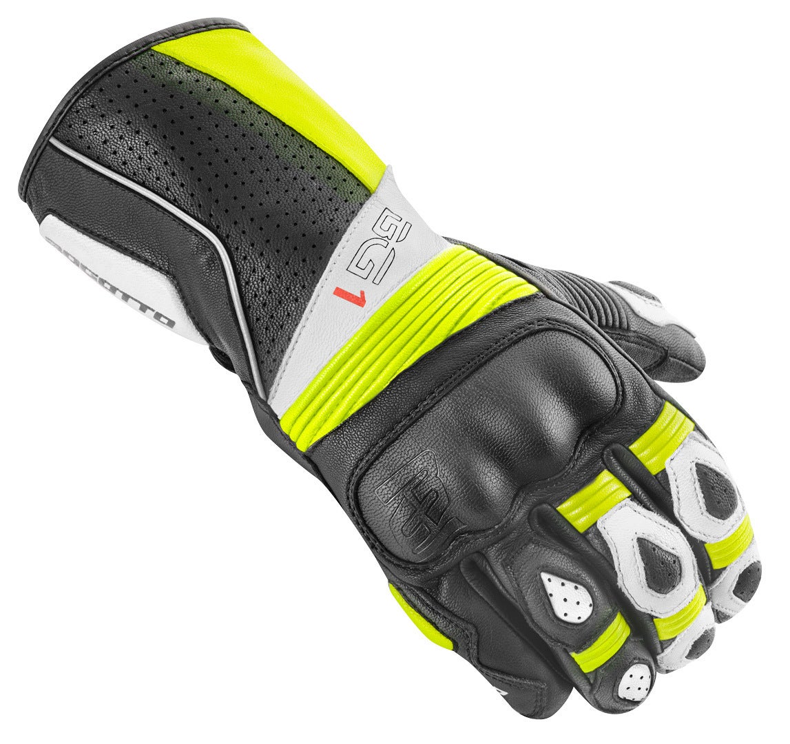 Bogotto Sprint perforierte Motorradhandschuhe schwarz/neon S Abbildung 1