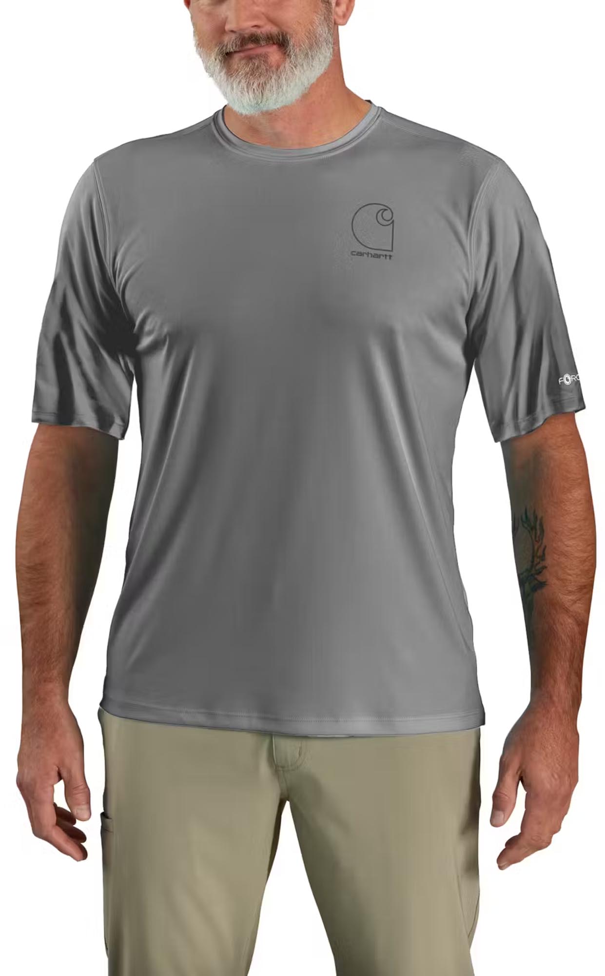 Carhartt Force Sun Defender™ Short-Sleeve Logo Graphic Functioneel T-shirt grijs L Figuur 2