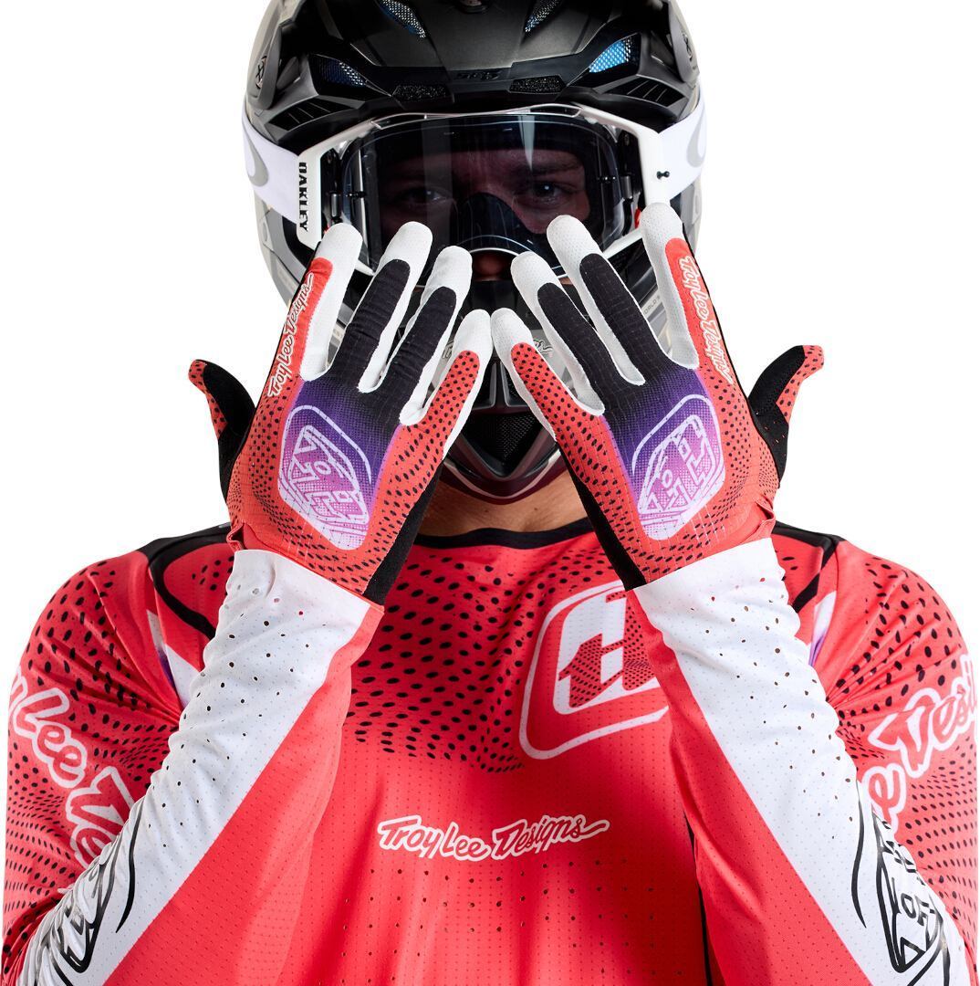 Troy Lee Designs Air Optic Mănuși de motocross roșu/negru/alb/mov L Figura 5