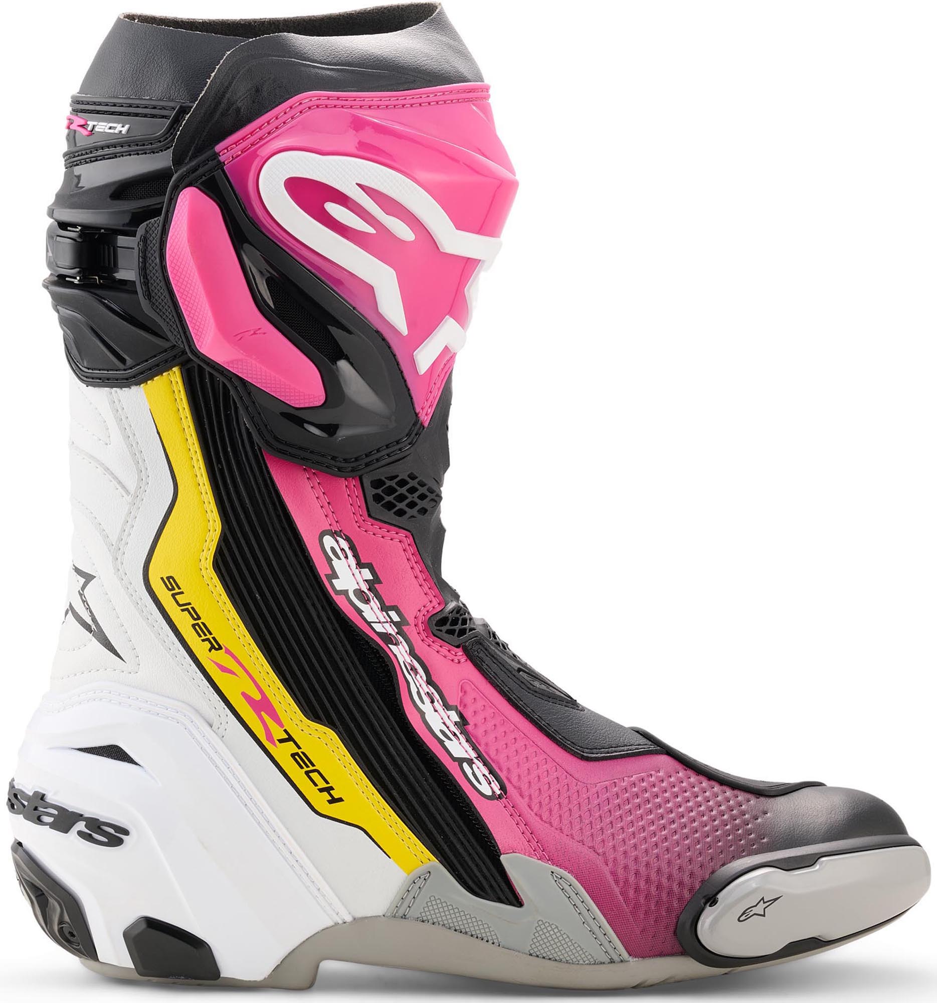 Alpinestars Supertech R Motorcycle Boots black/white/pink 39 Figure 5