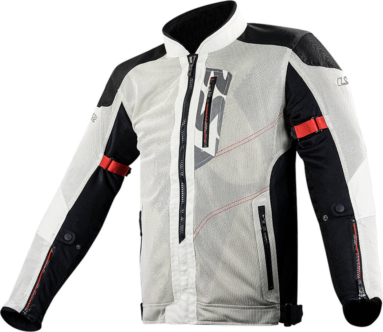 LS2 Alba Jaqueta têxtil de motocicleta Cinza claro/preto M Figura 1