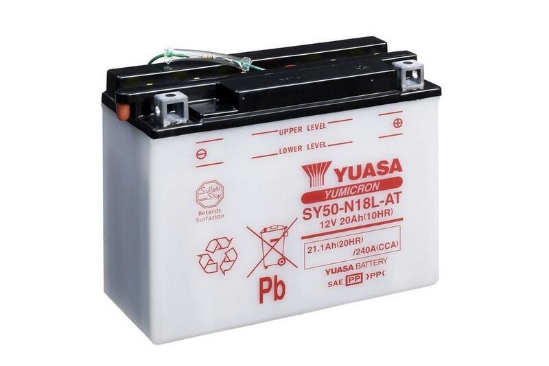 YUASA YUASA konventionellt YUASA-batteri utan syrapaket - SY50-N18L-AT Batteri utan syrapaket Figur 1