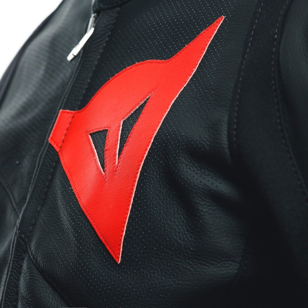Dainese Sportiva Jaqueta de couro de motocicleta perfurada preto 62 Figura 8