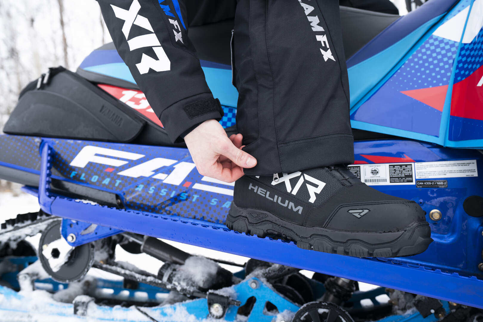 FXR Team FX 2023 Snowmobile Bib Pants black/white 4XL Figure 5