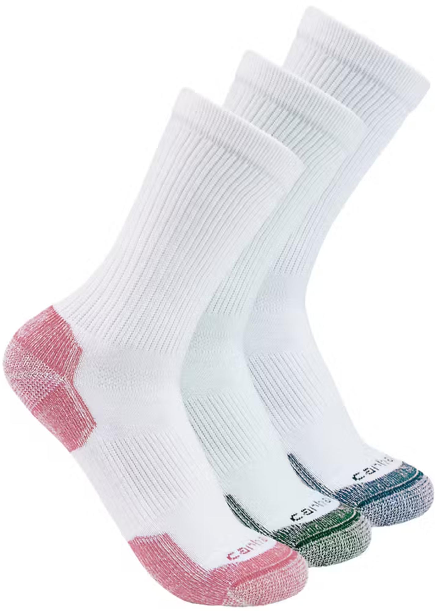 Carhartt Midweight Cotton Blend Crew Damstrumpor - 3-pack Vit M Figur 1
