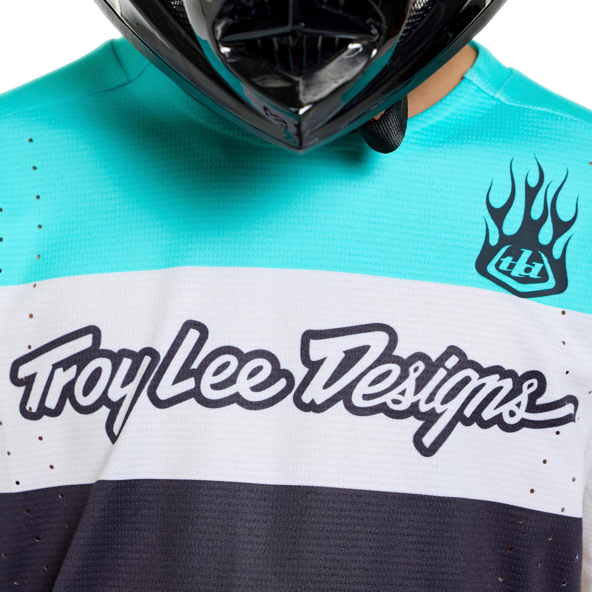 Side view of Troy Lee Designs Sprint Pro YO Moto Youth Bicycle Jersey