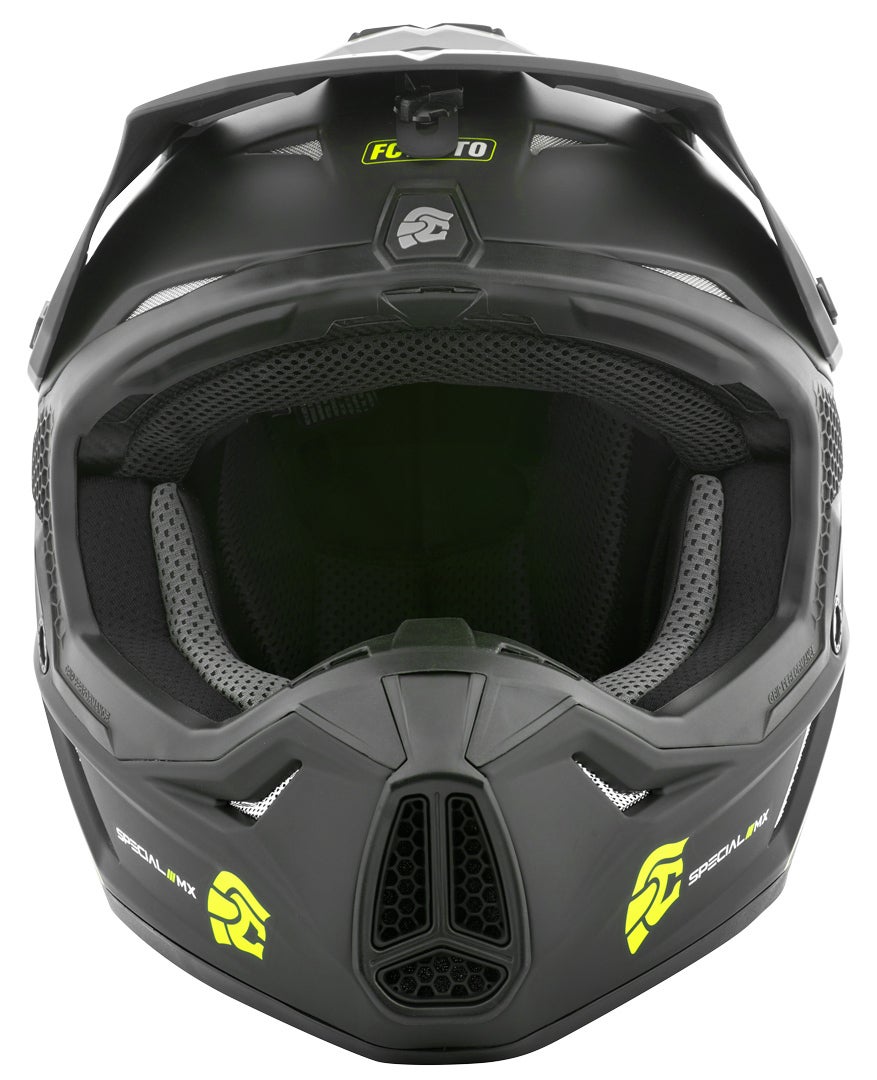 FC-Moto Merkur Straight Casco Motocross nero/giallo XL Figura 8