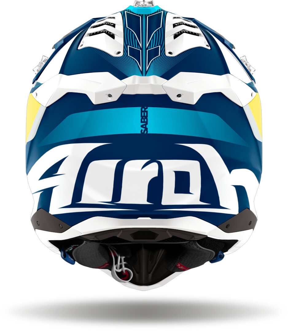 Airoh Aviator 3 Saber Motocross hjälm vit/gul/blå S (55/56) Figur 3
