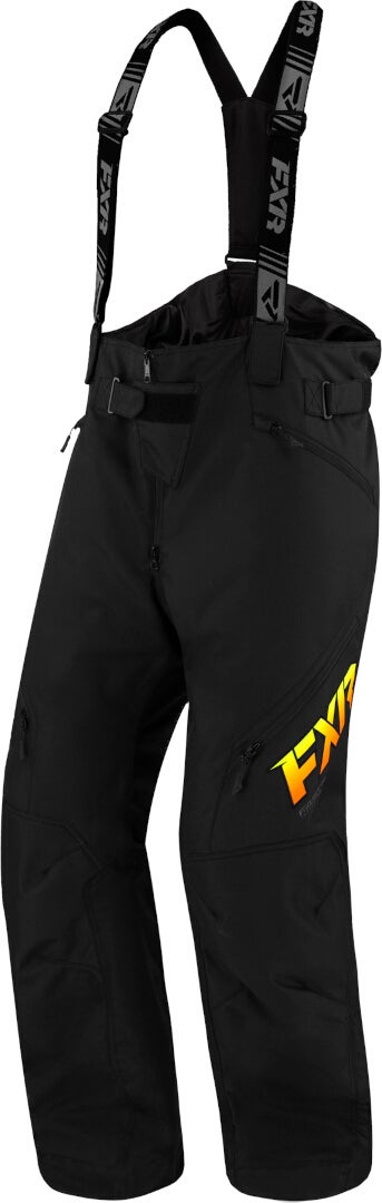 FXR Clutch FX 2023 Snescooter Bib Bukser sort/gul M Figur 1