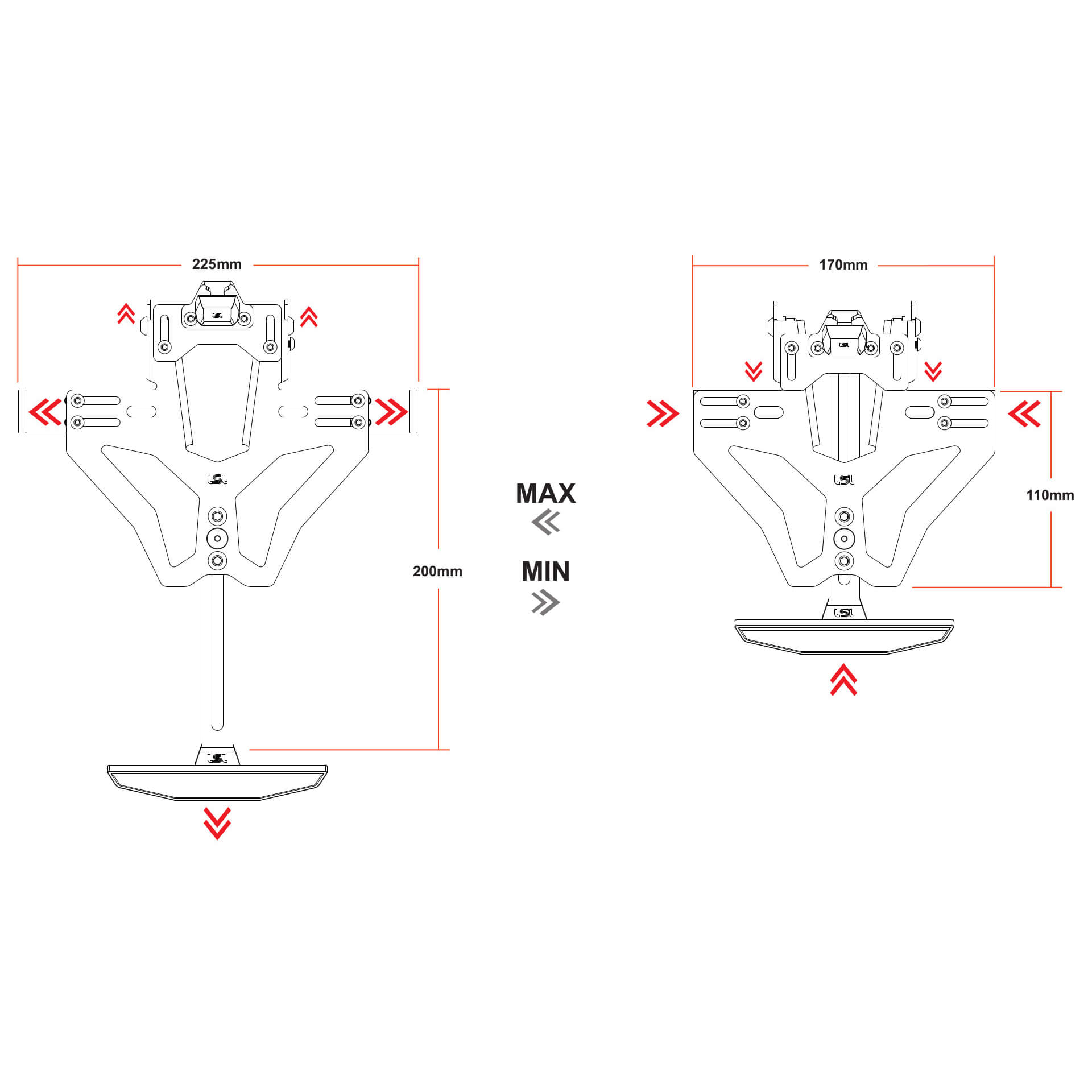 LSL MANTIS-RS PRO, BMW R nineT 13-, inkl. Kennzeichenbeleuchtung Figur 1