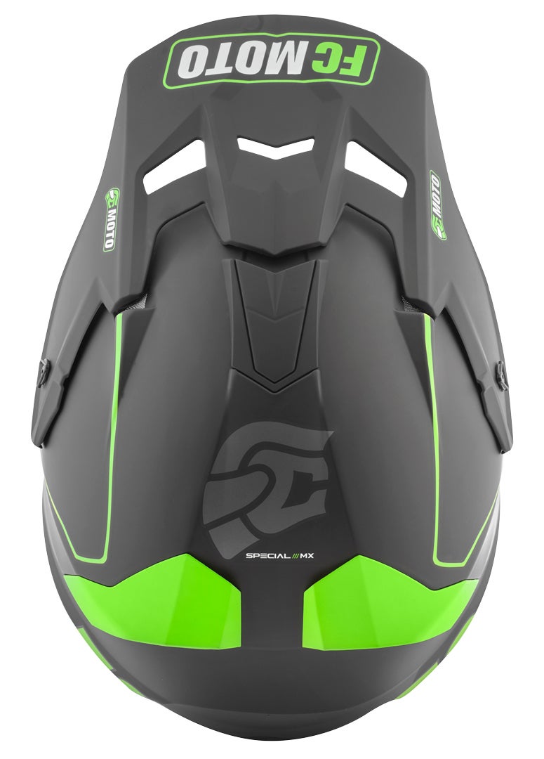 FC-Moto Merkur Straight Casco Motocross nero/verde S Figura 6