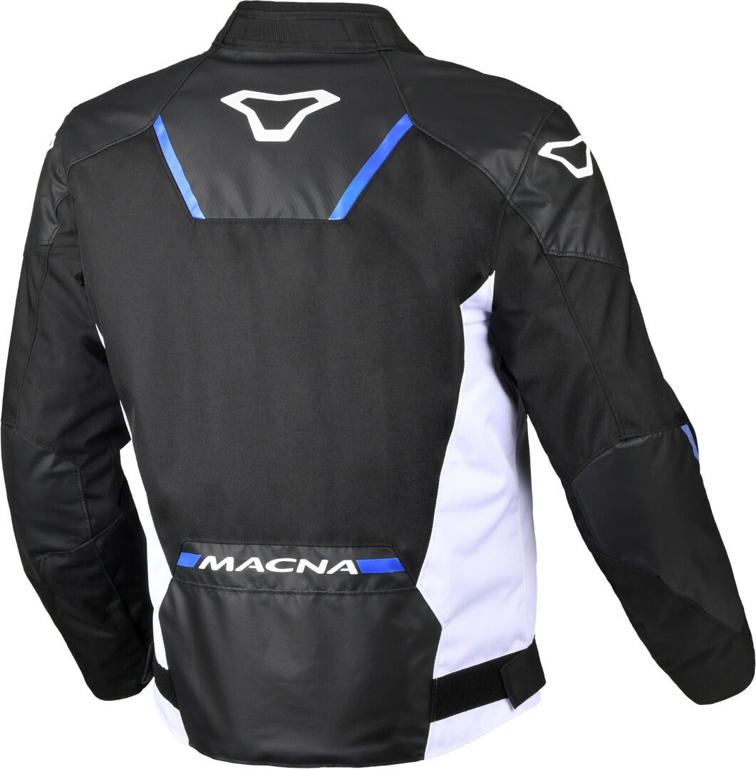 Macna Tazar 2.0 waterproof Motorcycle Textile Jacket black/white/blue XXL Figure 2