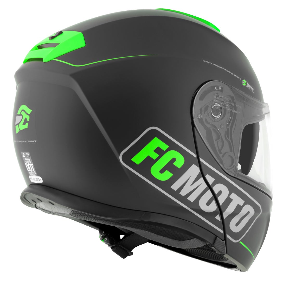 FC-Moto Novo Straight Casco nero/verde M (57/58) Figura 5