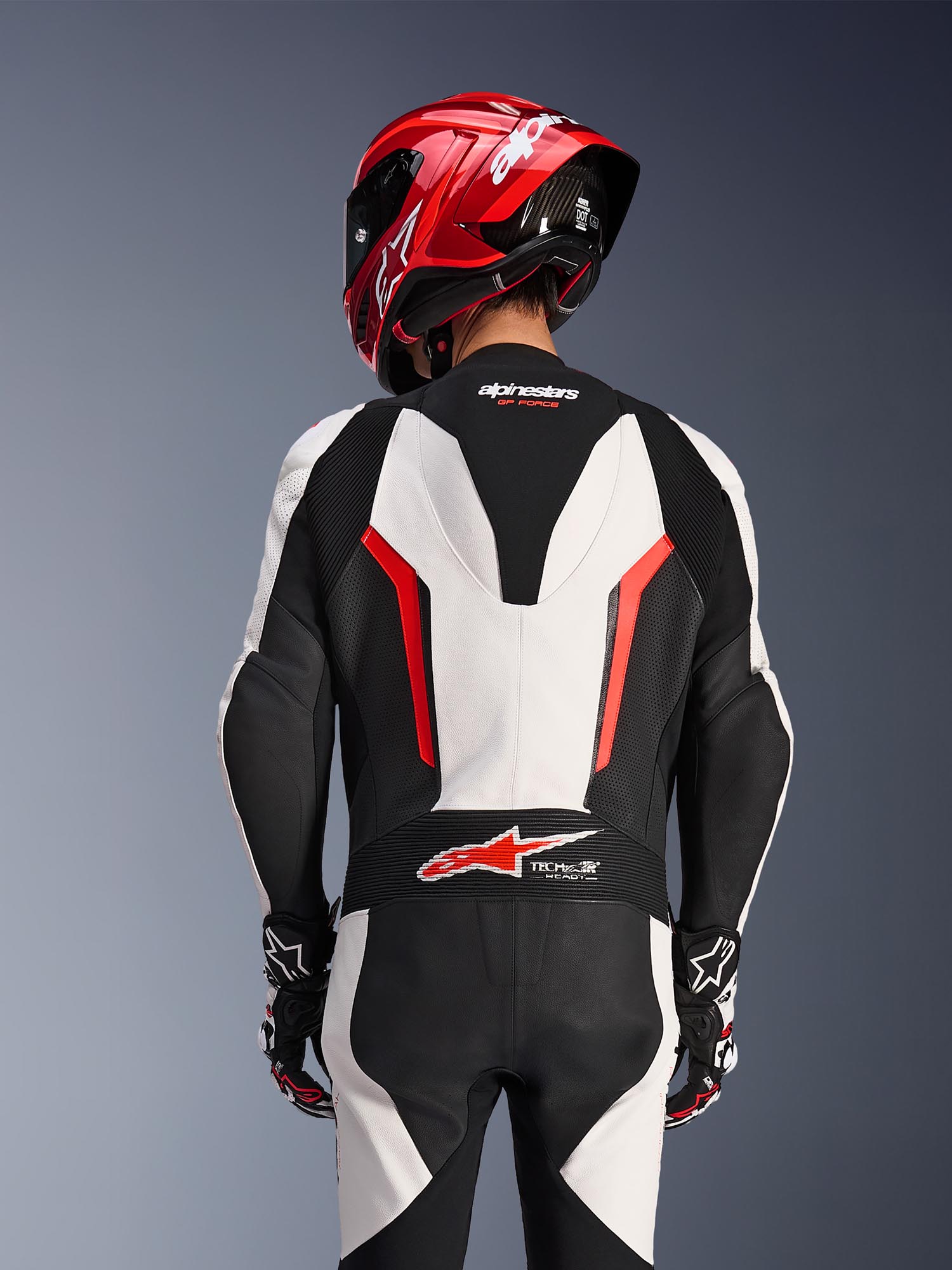 Alpinestars GP Force V2 Eendelig Motorfietsleren pak wit/zwart/rood 58 Figuur 13
