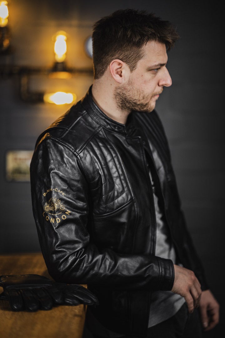 Black-Cafe London Sari Motorrad Lederjacke schwarz 48 Abbildung 3