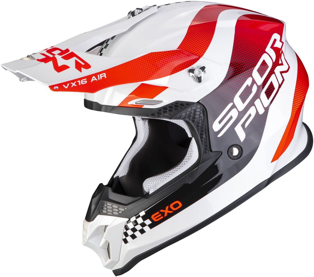Scorpion VX-16 Air Soul Motorcross helm wit/rood M (57/58) Figuur 1