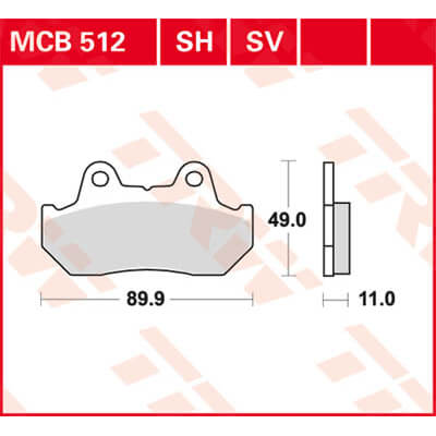 TRW Lucas Sinterbelag MCB512SV Figur 1