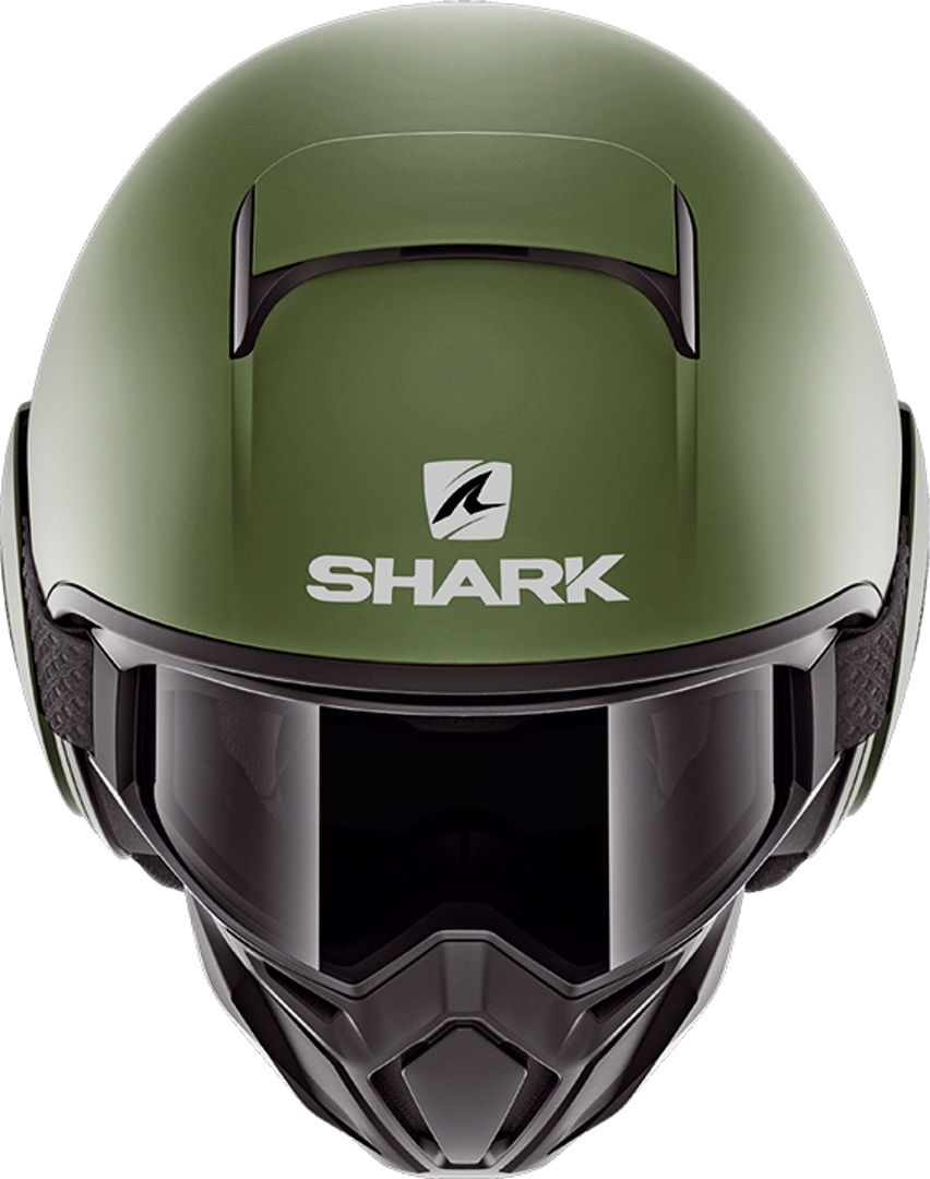 Shark Street-Drak Blank Mat Jet Hjälm Grön XL (61/62) Figur 3