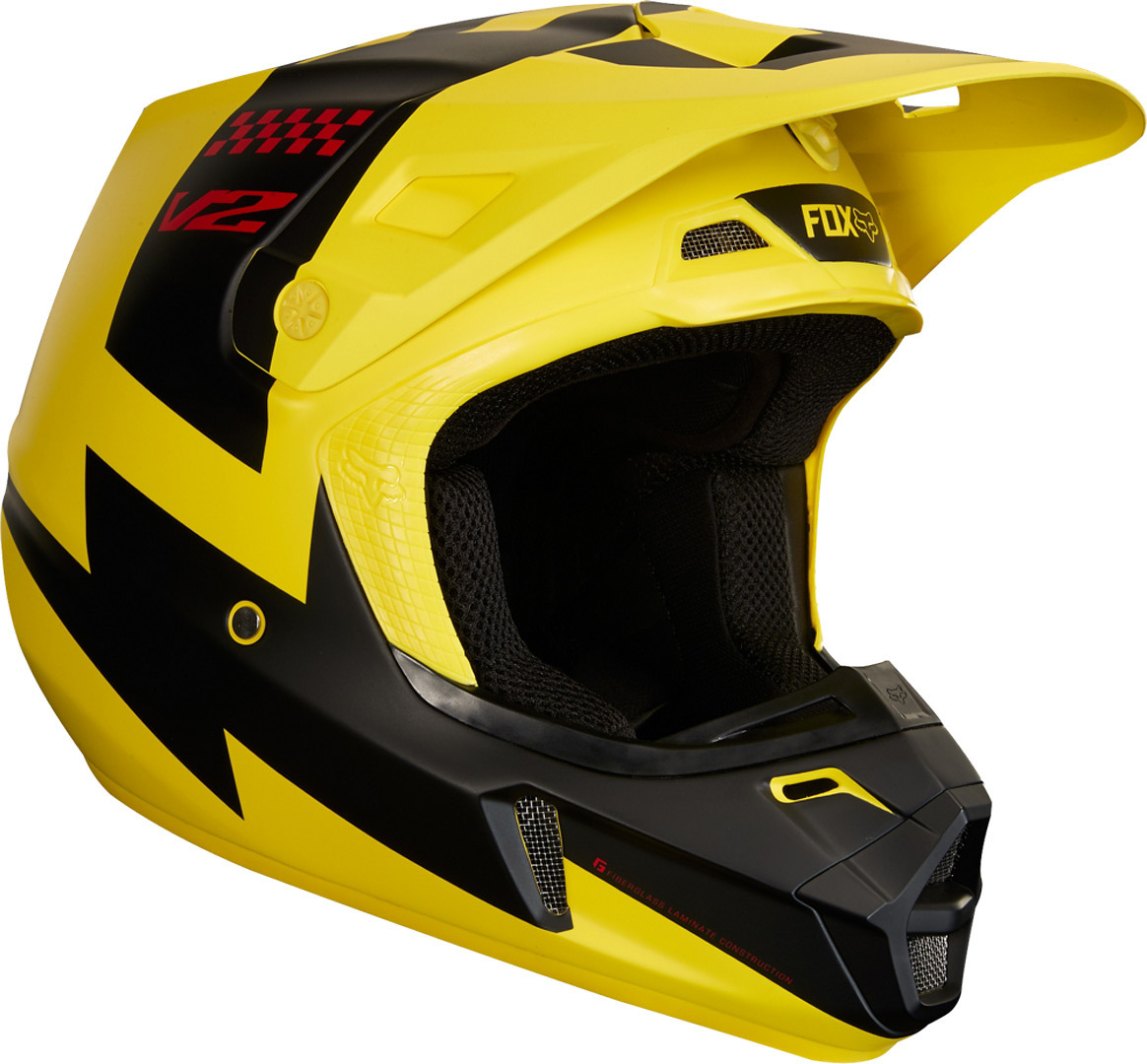 FOX V2 Master Capacete MX amarelo/preto S (55/56) Figura 1