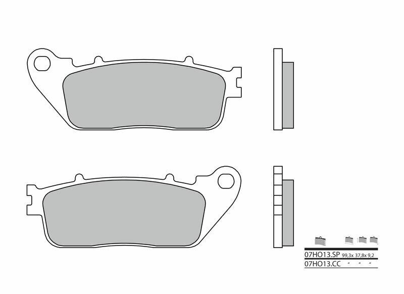 Brembo S.p.A. Kolkeramiska bromsbelägg - 07HO13CC Figur 2