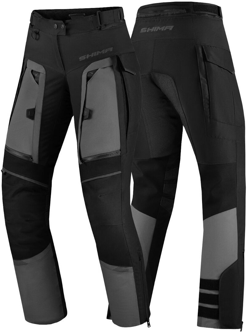 SHIMA Hero 2.0 vandtætte damer motorcykel tekstilbukser sort/grå S Figur 3