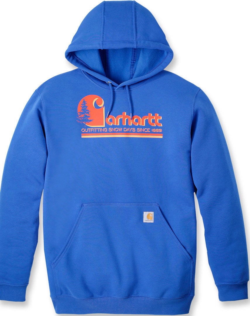 Carhartt Loose Fit Midweight Graphic Hooded Sweatshirt blue/orange XXL Figure 1