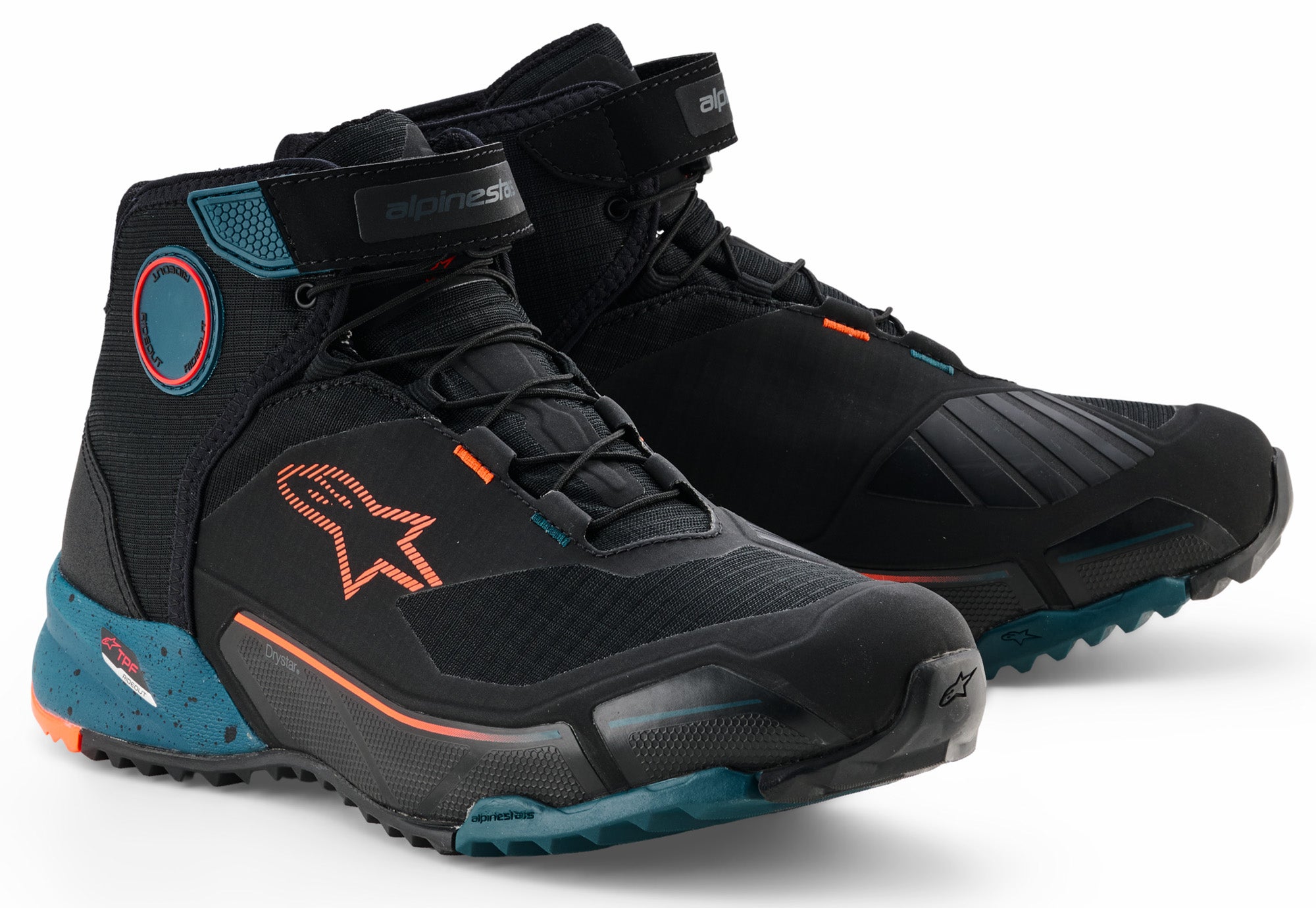 Alpinestars CR-X Drystar Chaussures de moto orange/vert 11,5 (45) Figure 1
