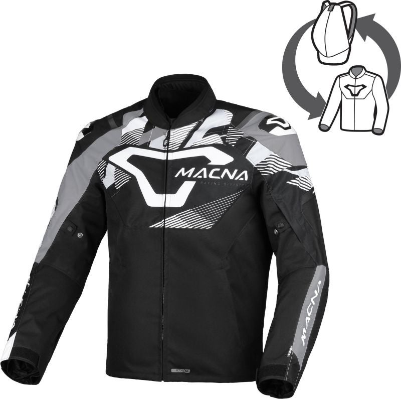 Macna Distec Motorcycle Textile Jacket grey/black ▻ shop now at