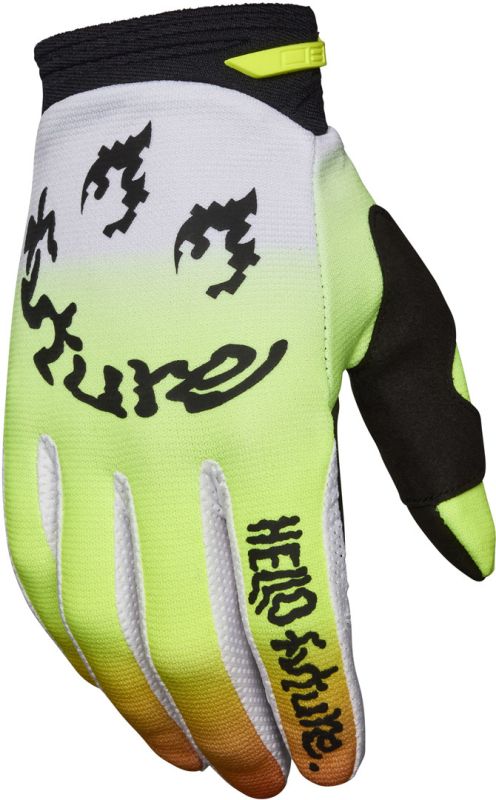 FOX 180 Hello Future Special Edition Motocross Gloves white/yellow