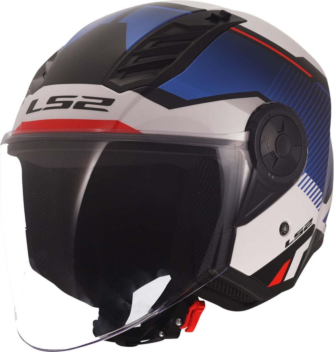 LS2 OF616 Airflow II Solar Jet Helmet white/blue/red shop now at FC-Moto